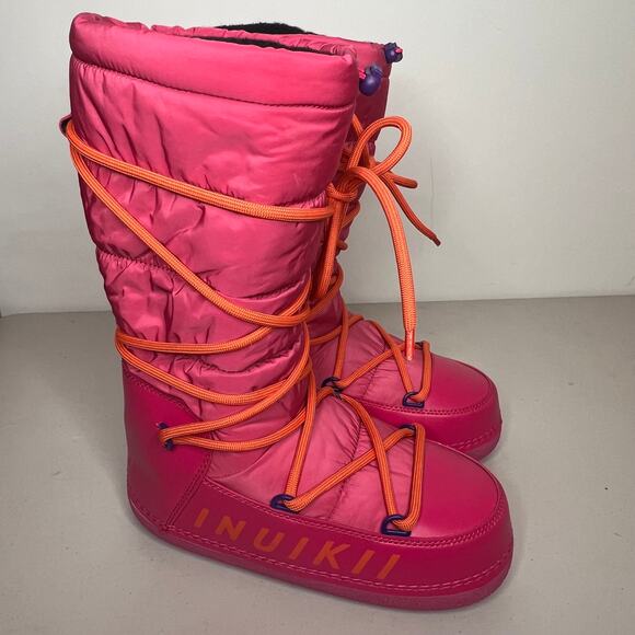 INUIKII x Free People Pink Mountain High Snow Boots Size 39/ US 8 - Picture 5 of 8